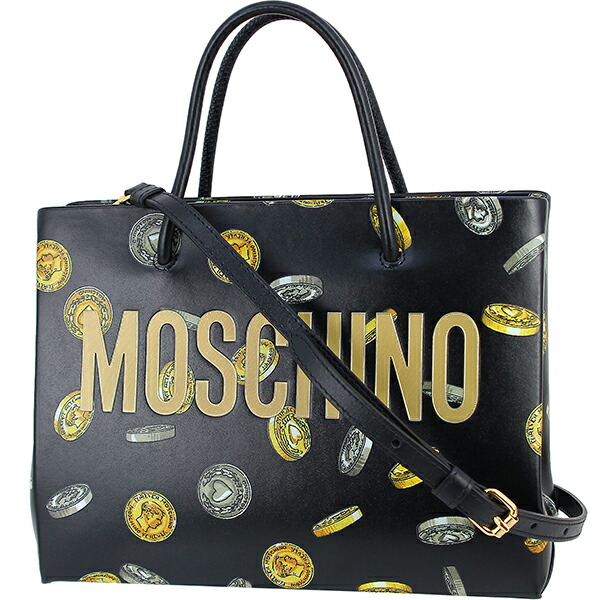 楽天市場】モスキーノ トートバッグ コインプリント カーフレザー