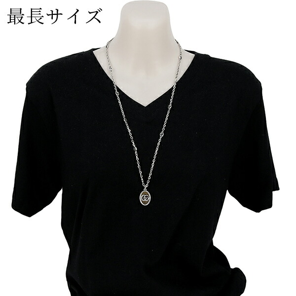 楽天市場】【新品】 グッチ ネックレス ダブルGロゴ オーバルプレート