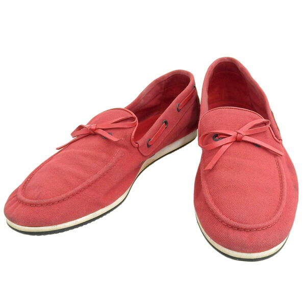 楽天市場】エルメス HERMES キャンバス デッキシューズ メンズ 赤