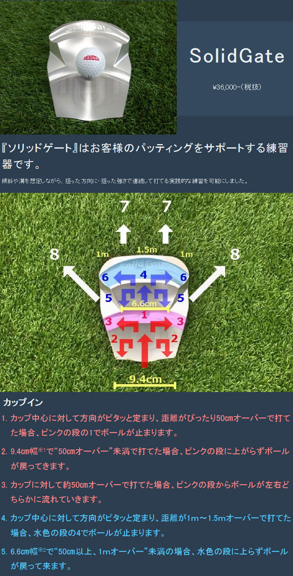 楽天市場】♪【世界一難しい？？ パター練習器具】 ベノック ソリッド
