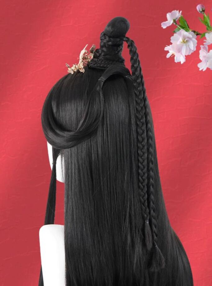 楽天市場】コスプレ かつら ロング 黒80cm レディース 中華風ウイッグ