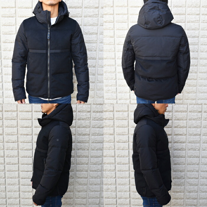 楽天市場】DUNO デュノ ウール ナイロン 切り替え フーデッド ダウン