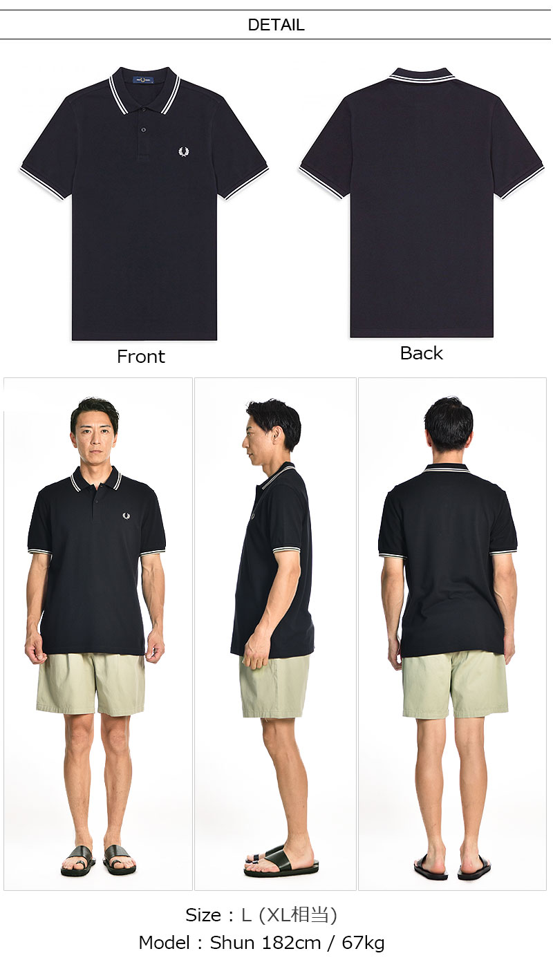 楽天市場】FRED PERRY/フレッドペリー ポロシャツ TWIN TIPPED