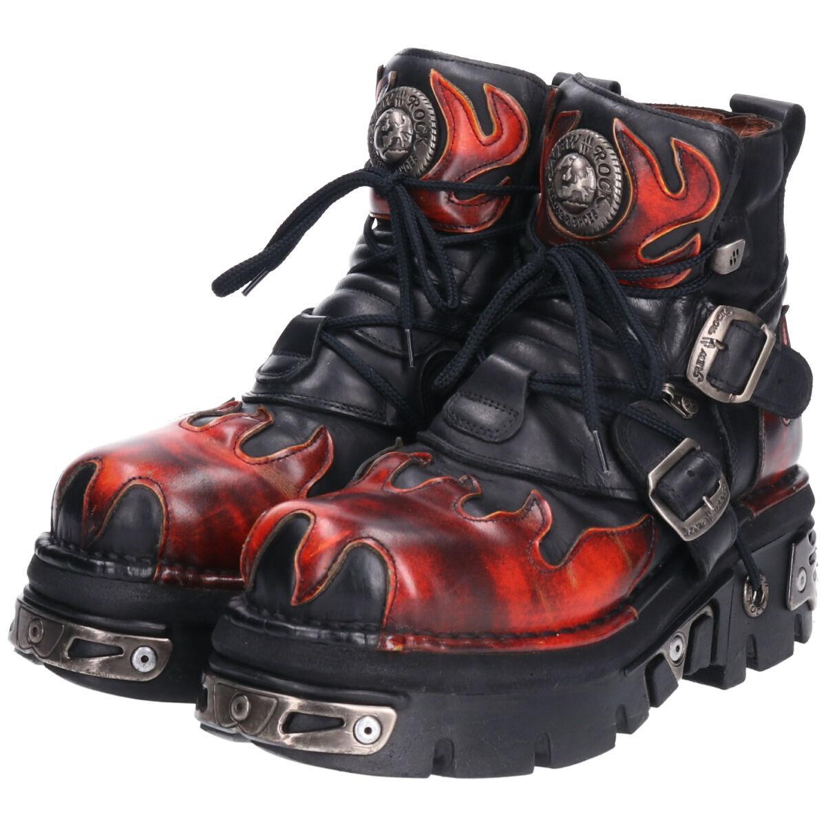 楽天市場】ニューロック NEW ROCK ベルトブーツ ハイヒールブーツ