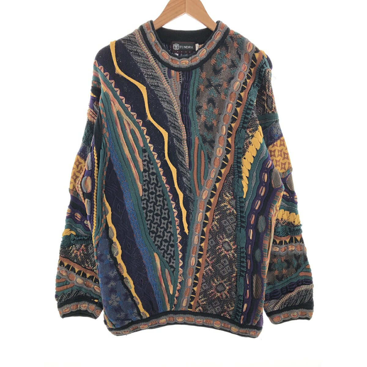 楽天市場】古着 ツンドラ TUNDRA 総柄 コットン 3Dニットセーター