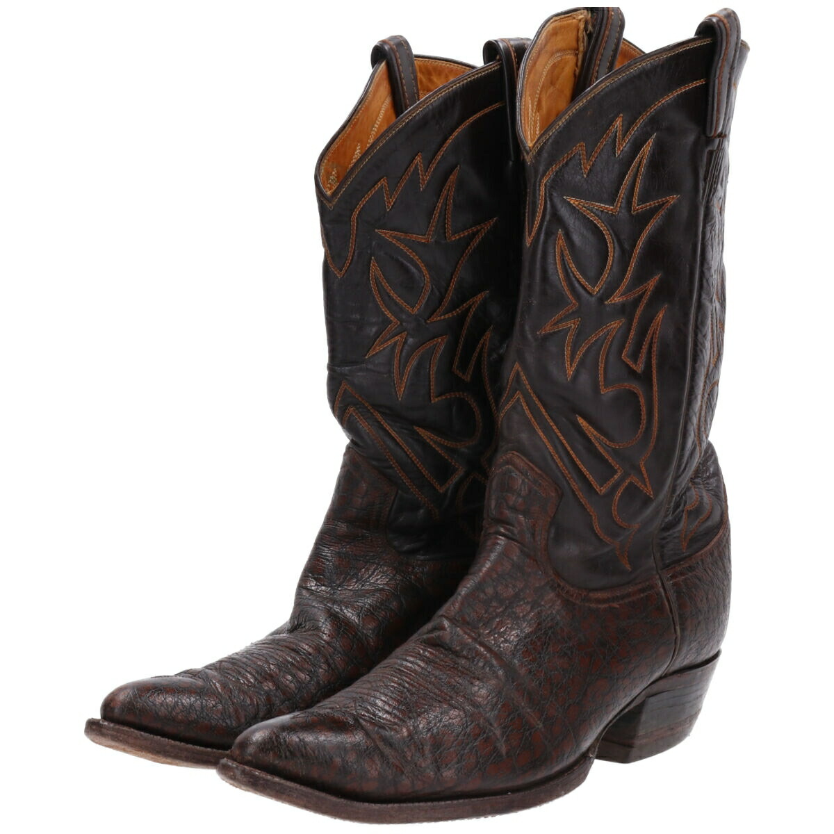 楽天市場】古着 70年代 トニーラマ Tony Lama 黒タグ ウエスタンブーツ