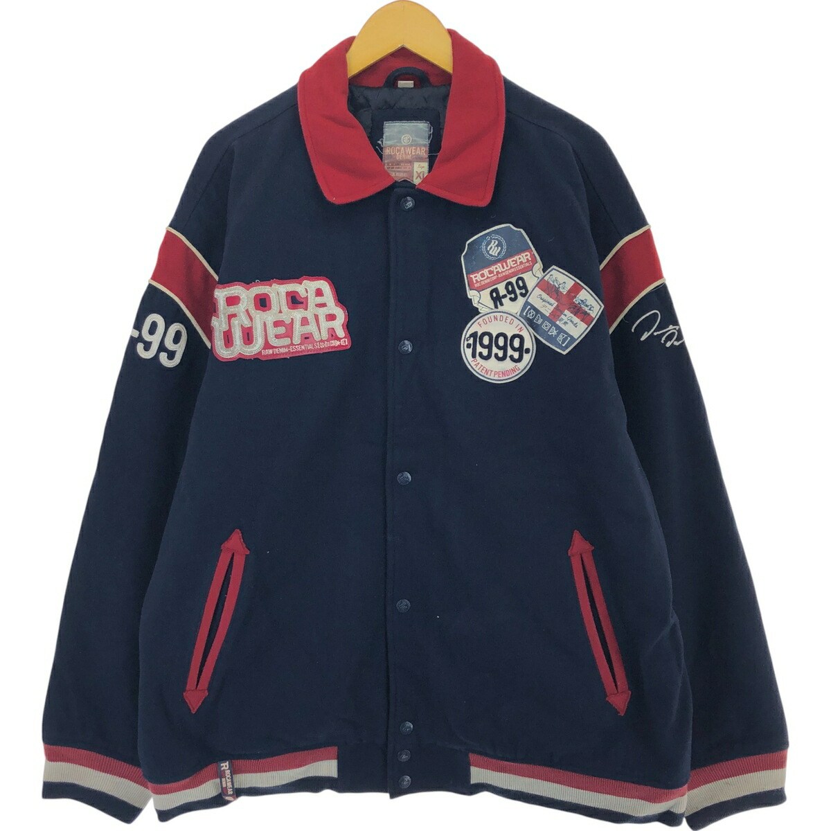 楽天市場】古着 ~00'S ロカウェア ROCA WEAR ウールスタジャン