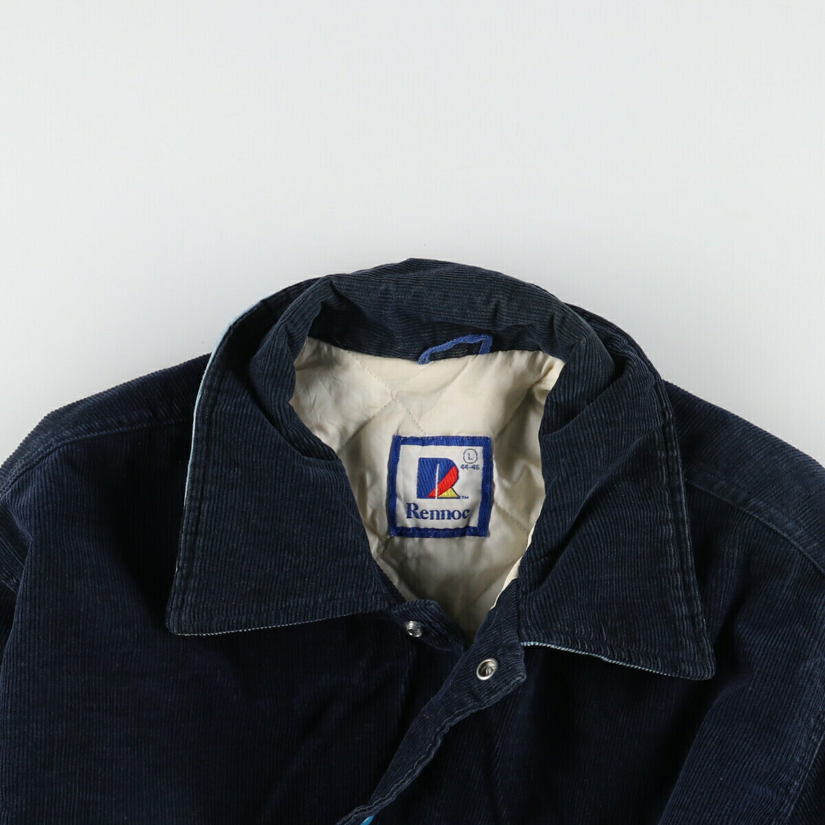 楽天市場】古着 80年代 RENNOC チェーン刺繍 襟付き コーデュロイ