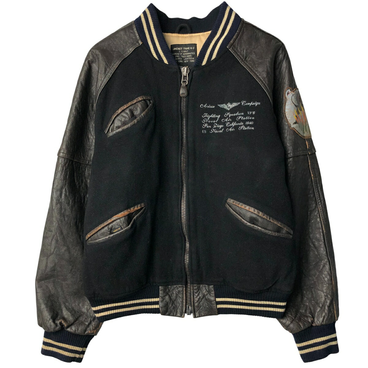 楽天市場】スタジャン 袖革（素材（生地・毛糸）ウール）の通販