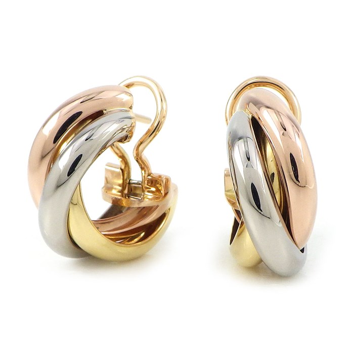 楽天市場】カルティエ Cartier クリップ フープ ピアス トリニティ