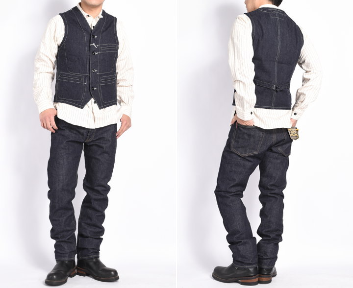 楽天市場】シュガーケーン SUGAR CANE ベスト 11oz. ブルーデニム