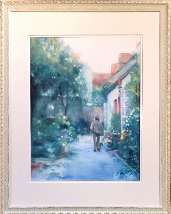 楽天市場】絵画 原画 「道しるべ」 水彩/パステル F6 アンティーク