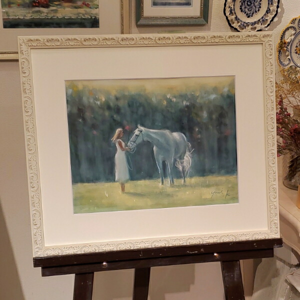 楽天市場】絵画 原画 「White lover白い恋人」 水彩/パステル F6