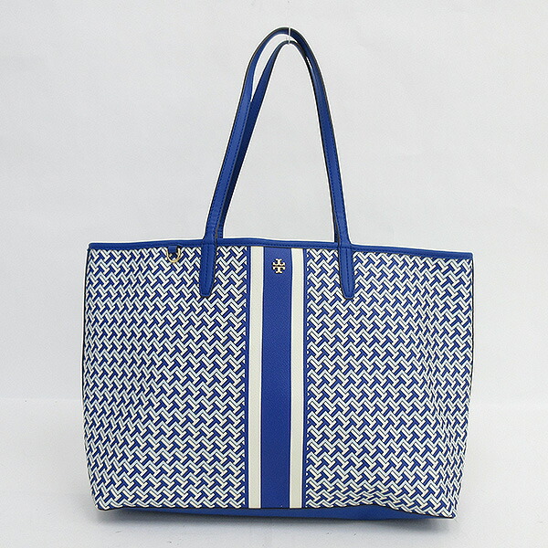 楽天市場】TORY BURCH(トリーバーチ) 幾何学デザイン トートバッグ 青