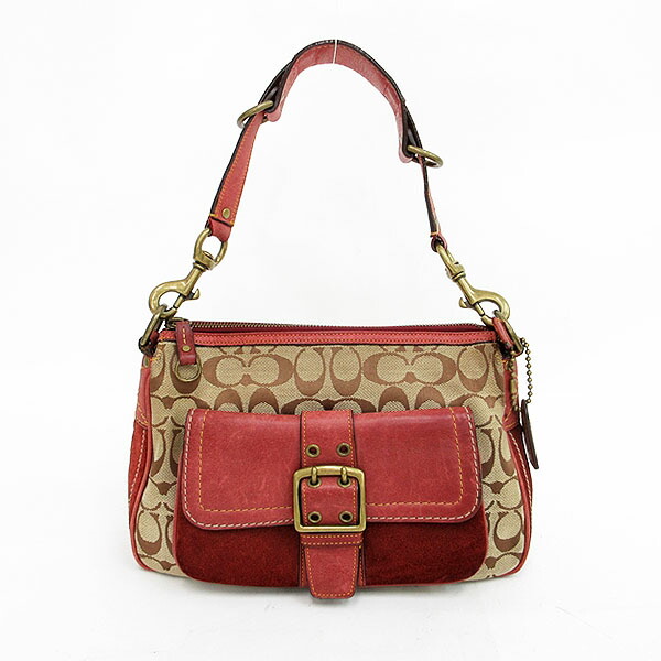 楽天市場】COACH(コーチ) シグネチャー ワンショルダーバッグ 7063 赤