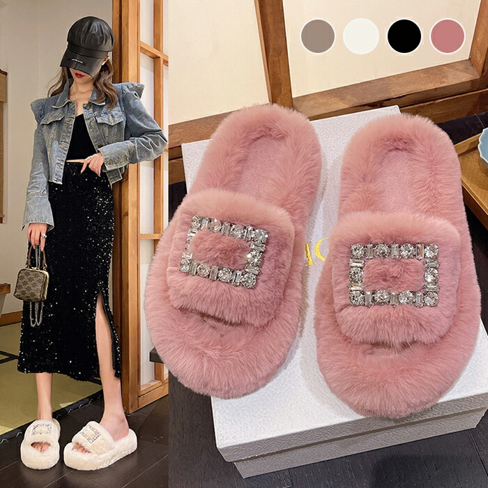 楽天市場】ビジューサンダル ファースリッパ 厚底ソール サンダル