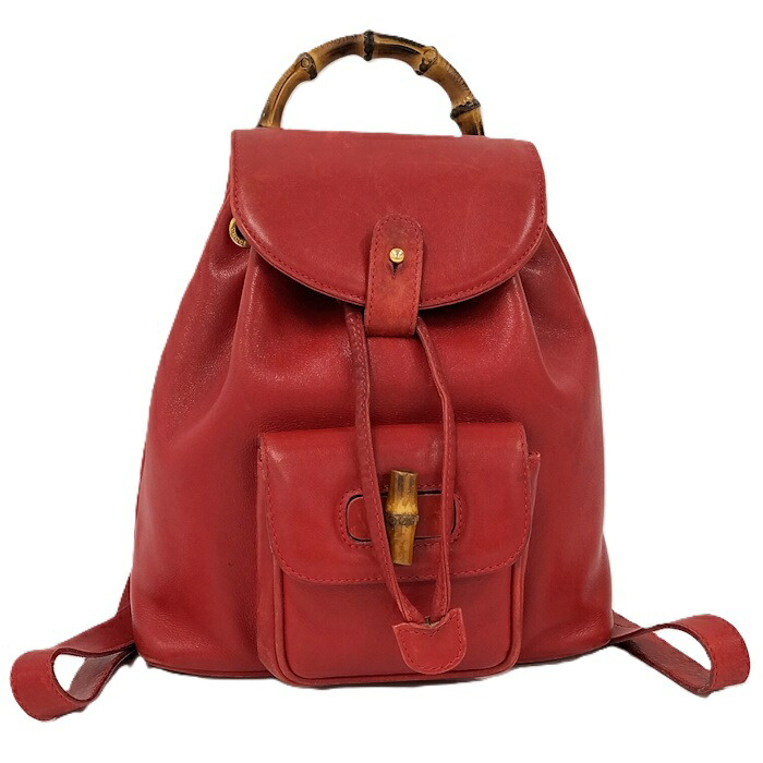 楽天市場】【中古】GUCCI オールドグッチ バンブー リュックサック
