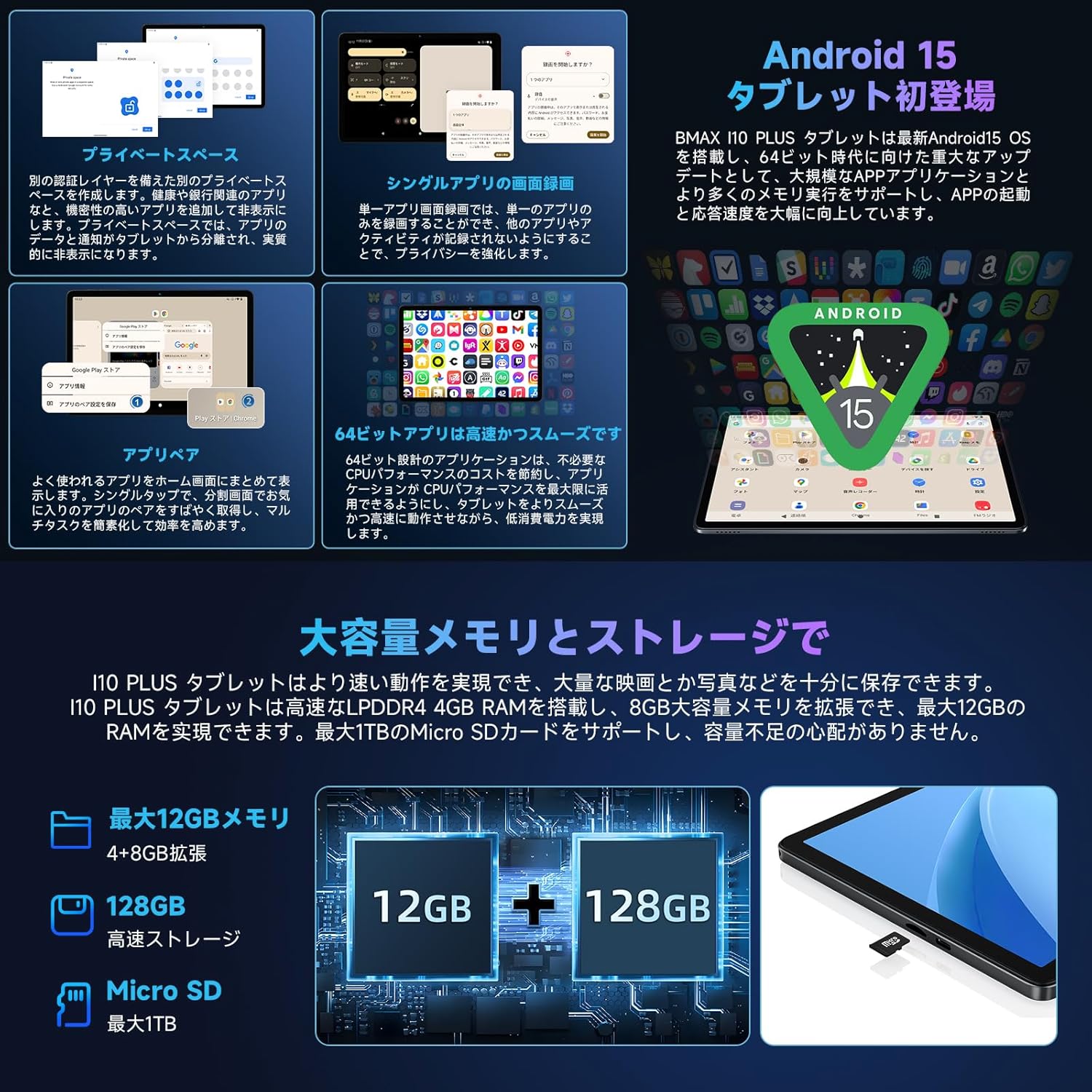 楽天市場】Android 15 タブレット タブレットandroid 10インチ以上