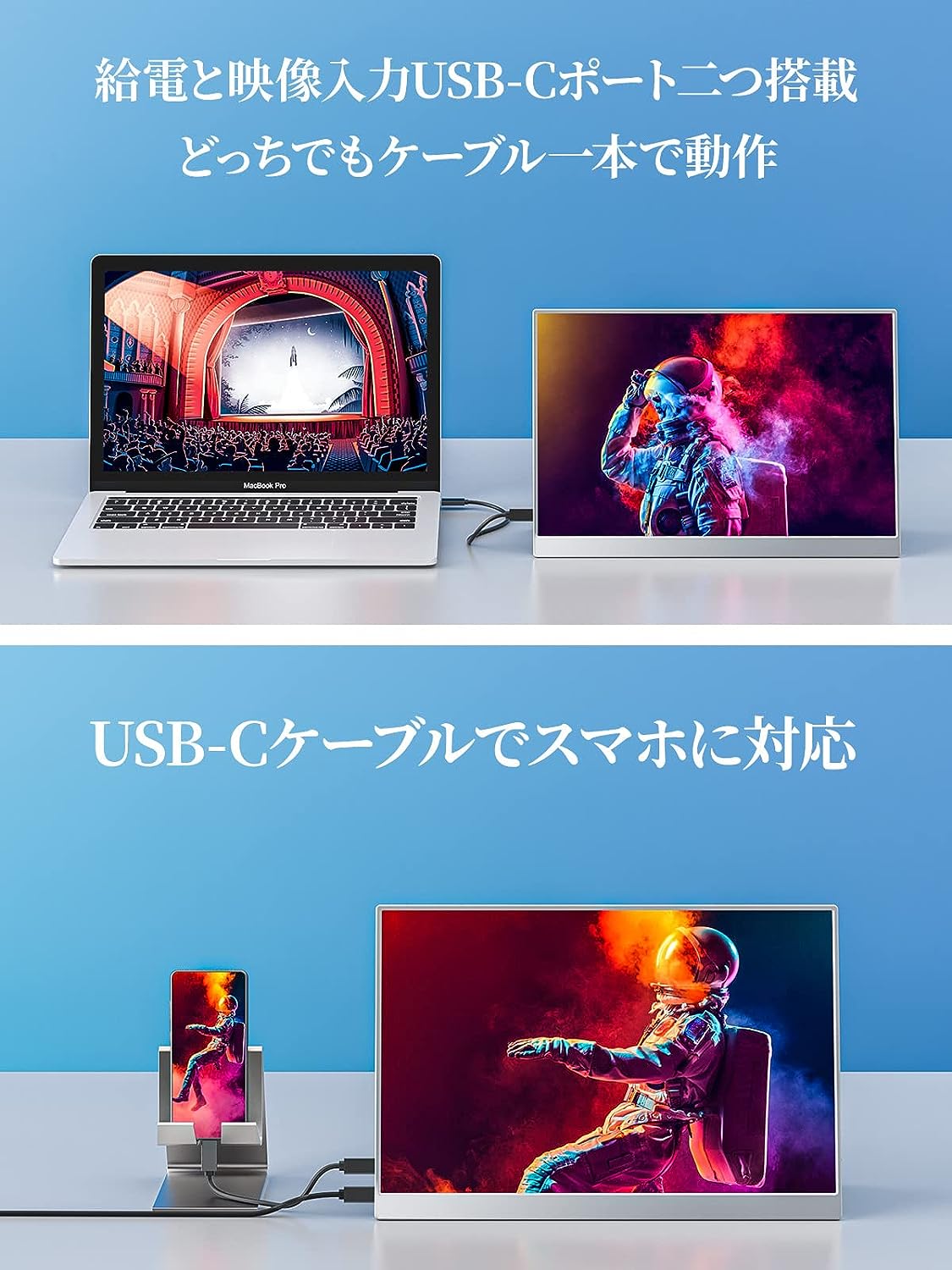 楽天市場】モバイルモニター2K 13.5インチ モバイルディスプレイ 2256