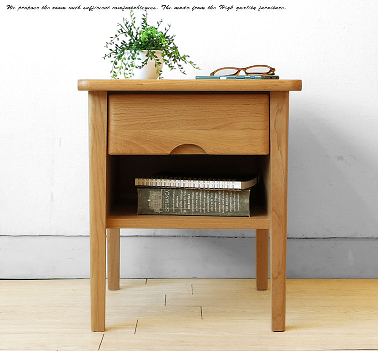 楽天市場】ナイトチェスト ナイトテーブル サイドテーブル アルダー材