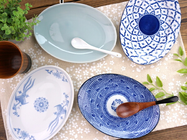 楽天市場】選べる4柄 オーバルプレート 19cmx13.8cm 楕円皿 オーバル