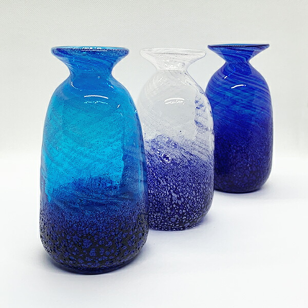 ガラス工芸 鶴亀図 雛徳利 一對 時代箱 縁起物 V R8928 ガラス工芸 鶴