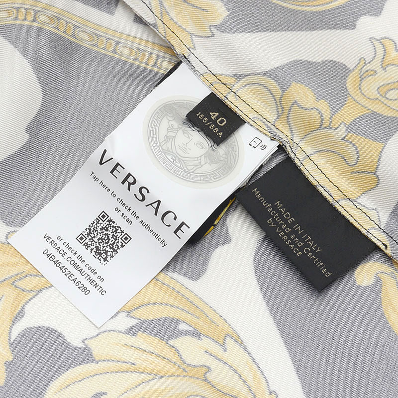 楽天市場】【中古】ヴェルサーチェ VERSACE シルクシャツ バロック柄