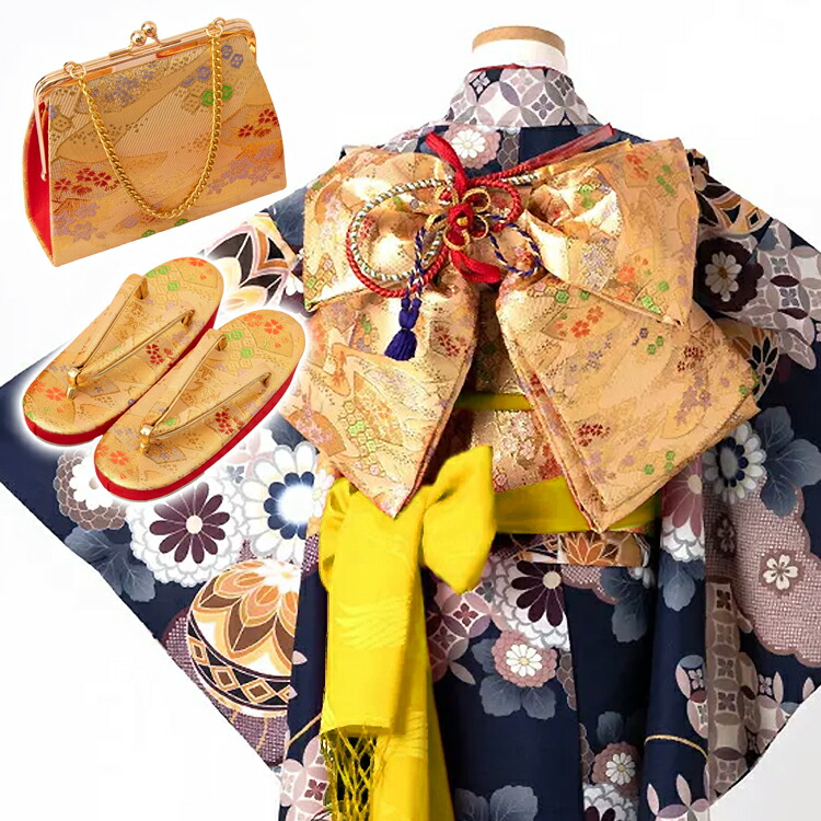 楽天市場】【レンタル】七五三 着物 7歳 四つ身セット(結び帯セット