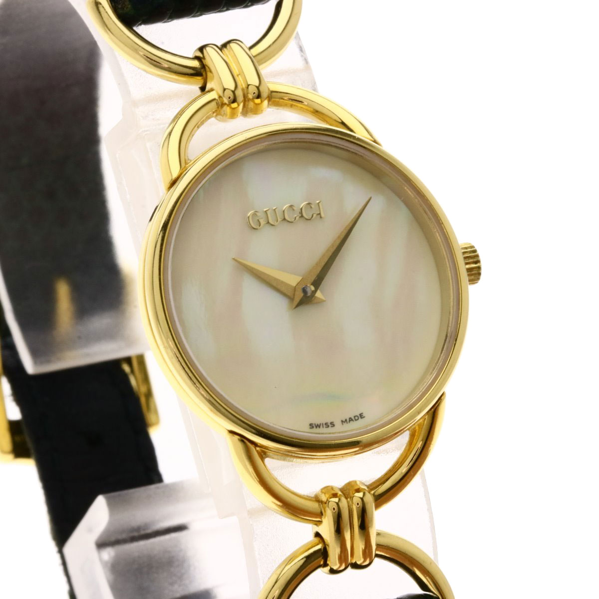 楽天市場】グッチ 6000.2.L 腕時計 GP/革 レディース 【中古】【GUCCI