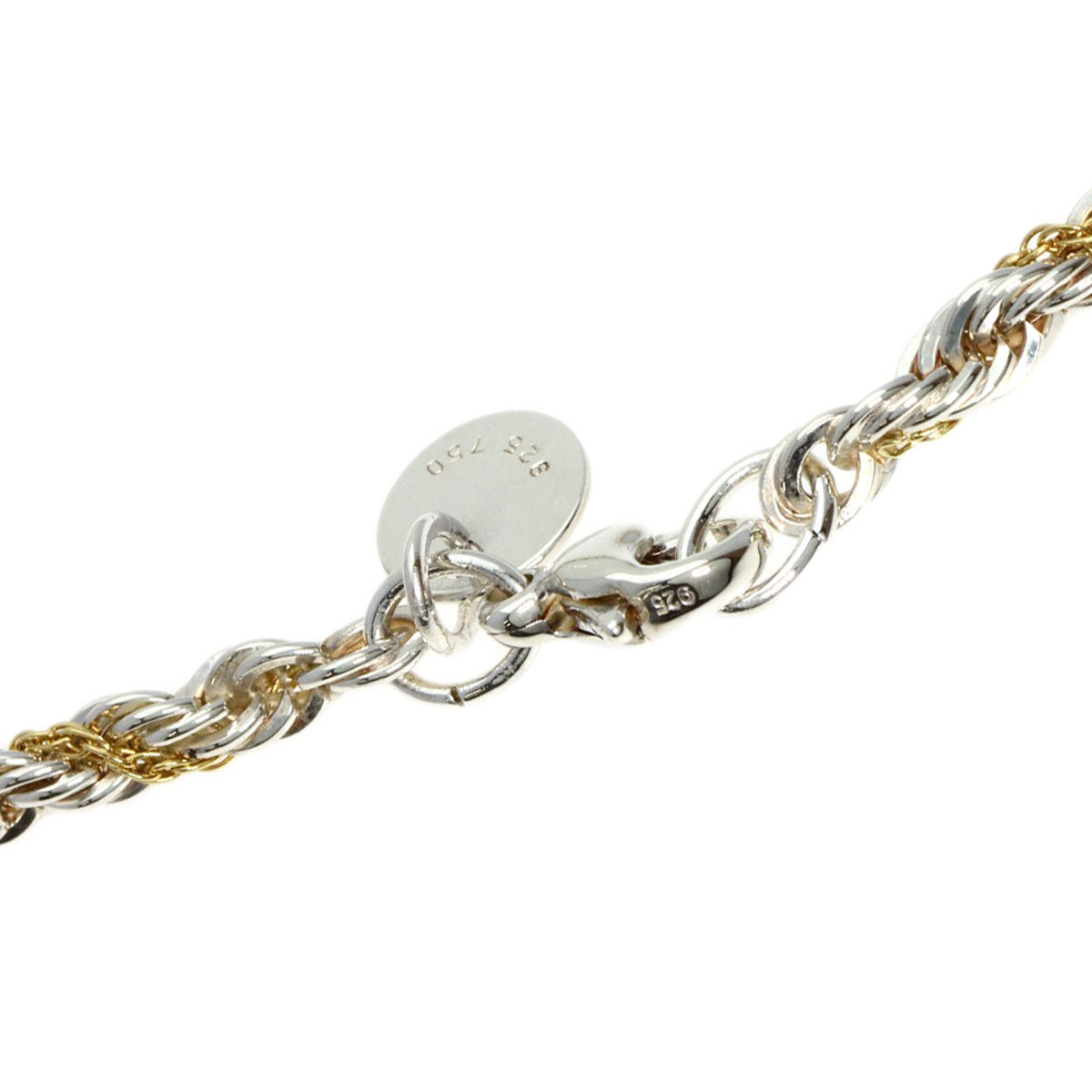 楽天市場】ティファニー ツイスト ロープ ネックレス シルバー/K18YG