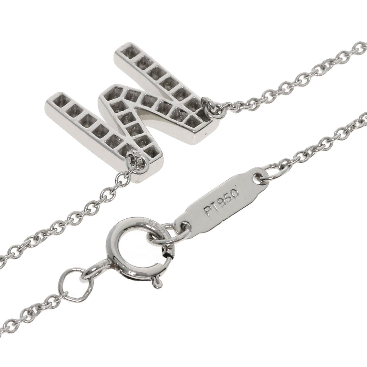 楽天市場】ティファニー レター イニシャル M ダイヤモンド ネックレス