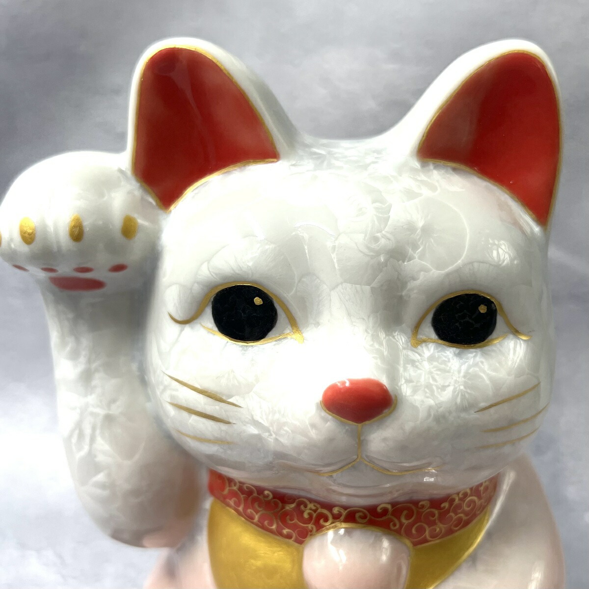 楽天市場】京焼 清水焼 陶あん 花結晶 招き猫(大サイズ） 桃白 招福