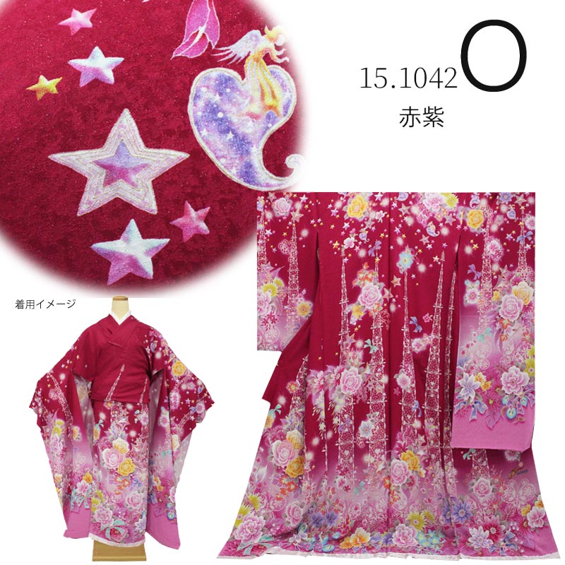 楽天市場】【在庫処分】振袖 販売 未仕立て ド派手 アゲハ風 着物 絵羽