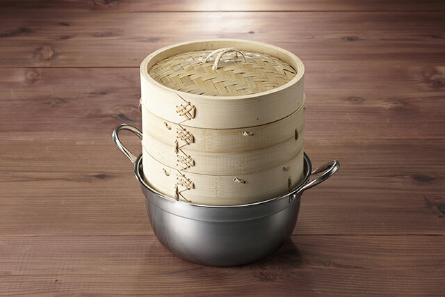 楽天市場】竹 籐留め 中華せいろ 21cm 鍋セット[ガス・IH対応 本体2