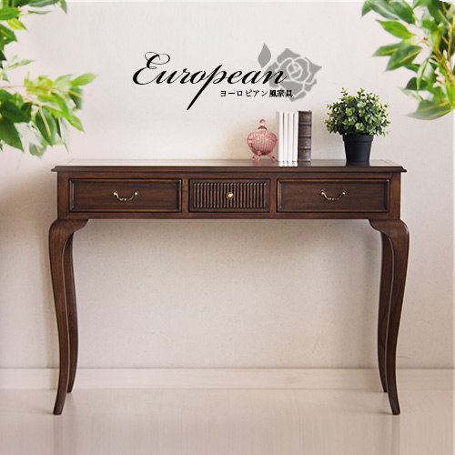 楽天市場】コンソールテーブル 幅107cm ヨーロピアン風アンティーク調