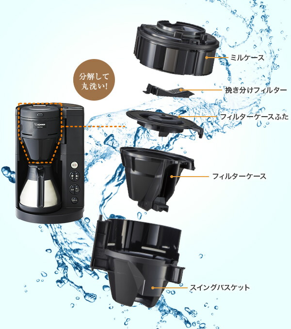 楽天市場】象印 コーヒーメーカー 珈琲通 豆の挽きからドリップまで