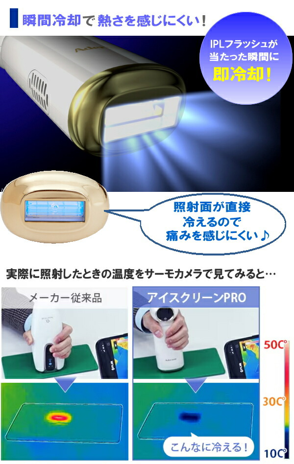 楽天市場】TVで紹介 アデランス DoRAISE アイスクリーンPRO IPL光美容