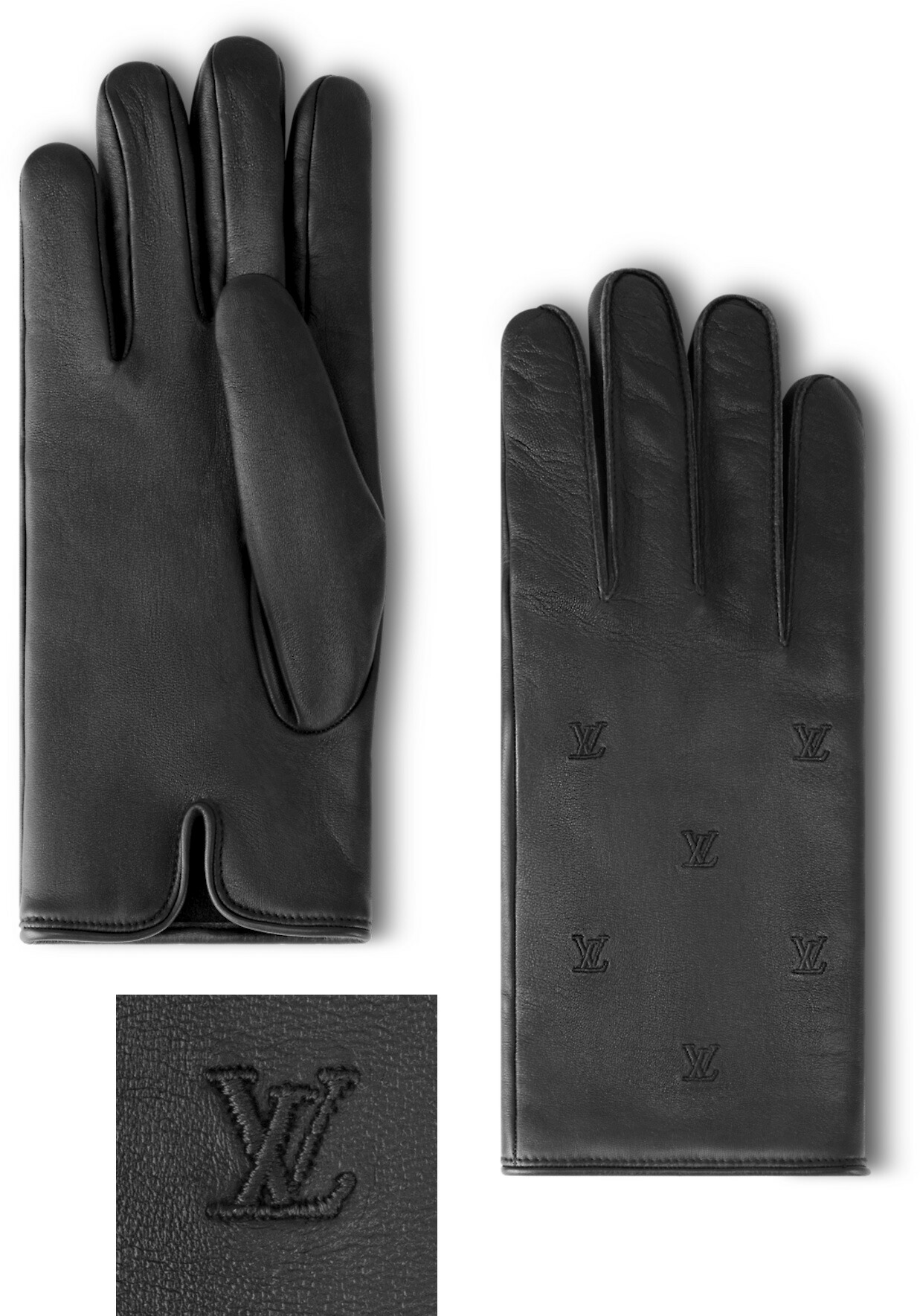 楽天市場】LOUIS VUITTON ルイヴィトンメンズ手袋 LVロゴレザータグ