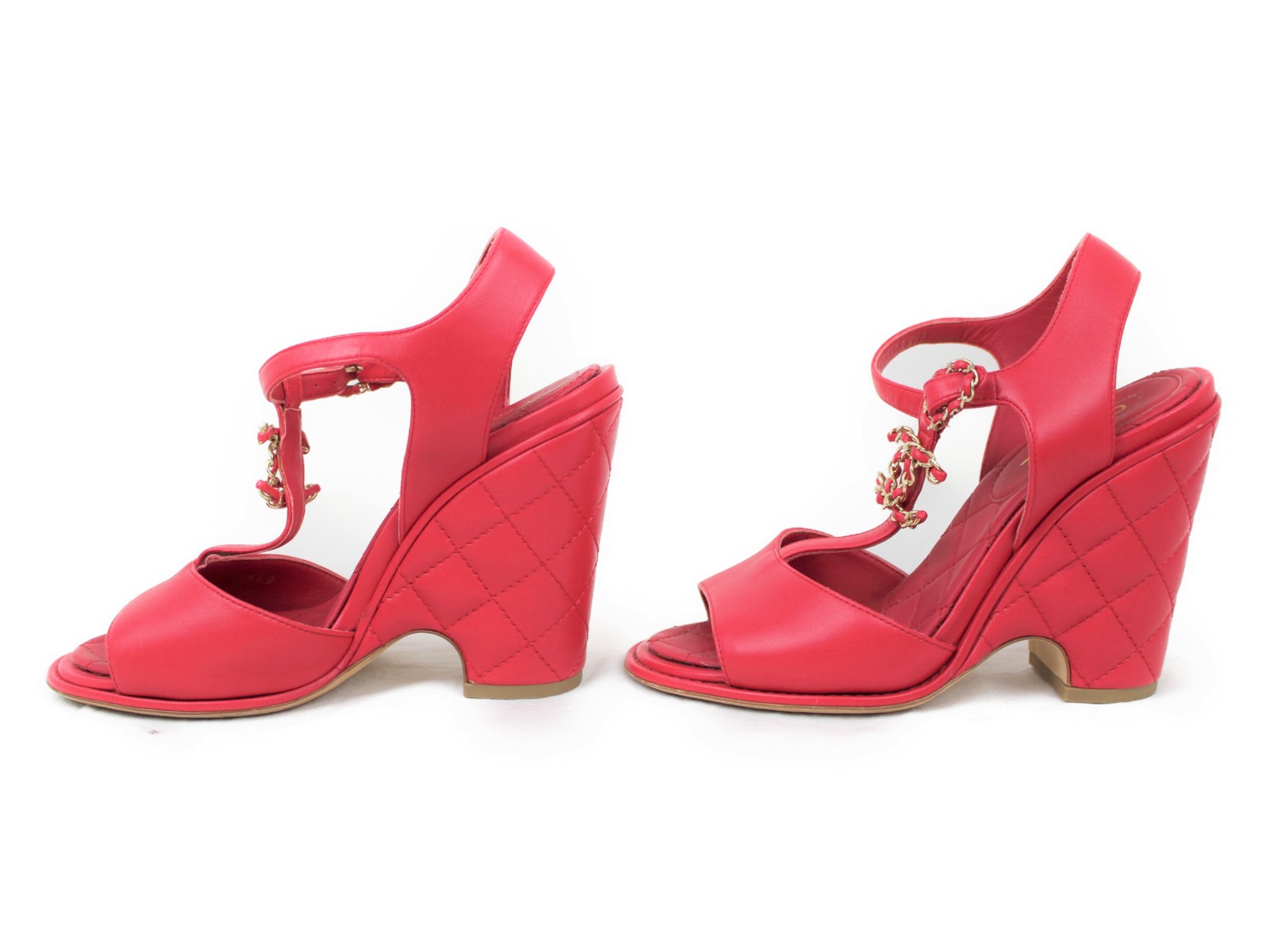楽天市場】CHANEL シャネル マトラッセ ヒールパンプス レッド系
