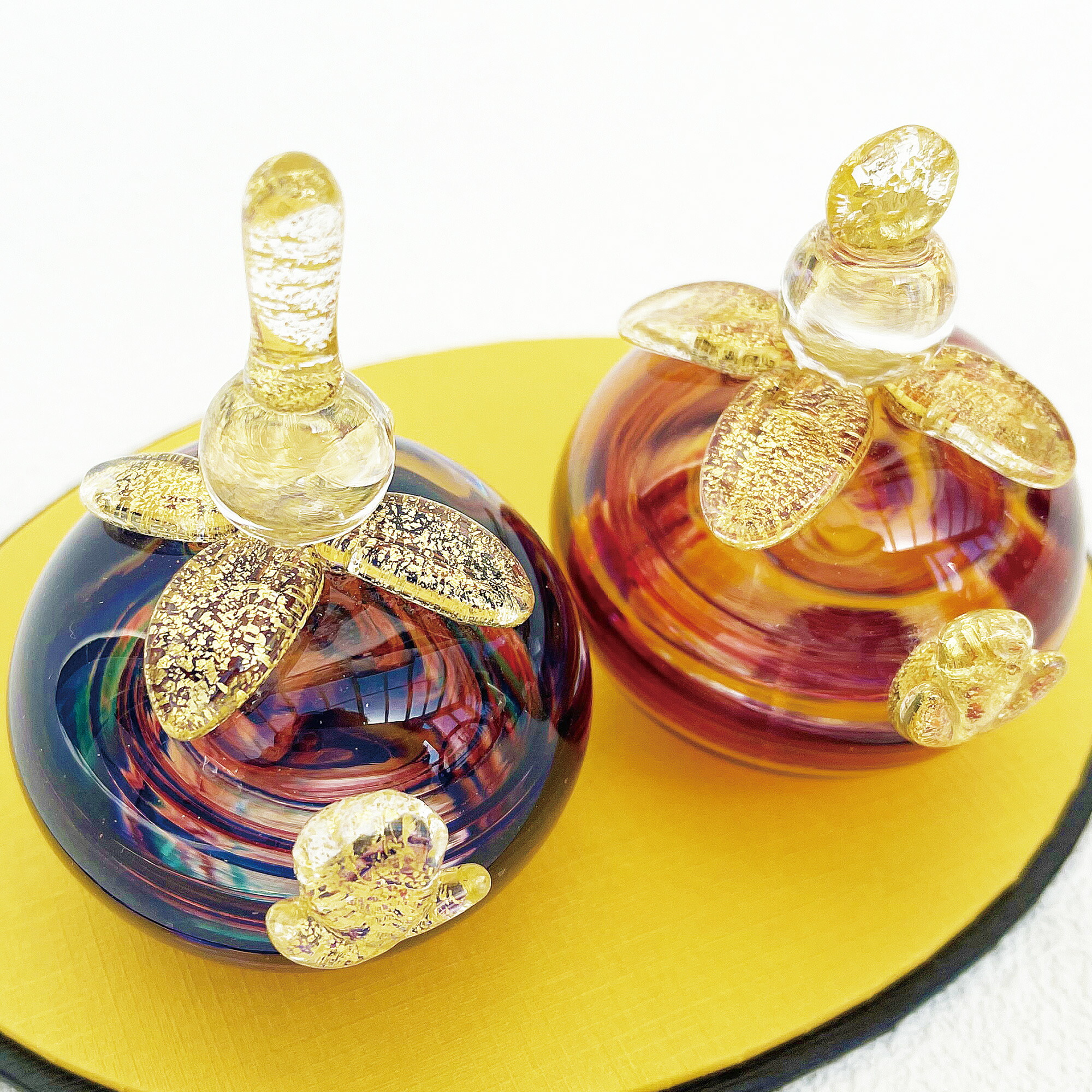 楽天市場】作家 清水柾 ガラス 雛人形 咲果 金敷台付き 箱入り ガラス