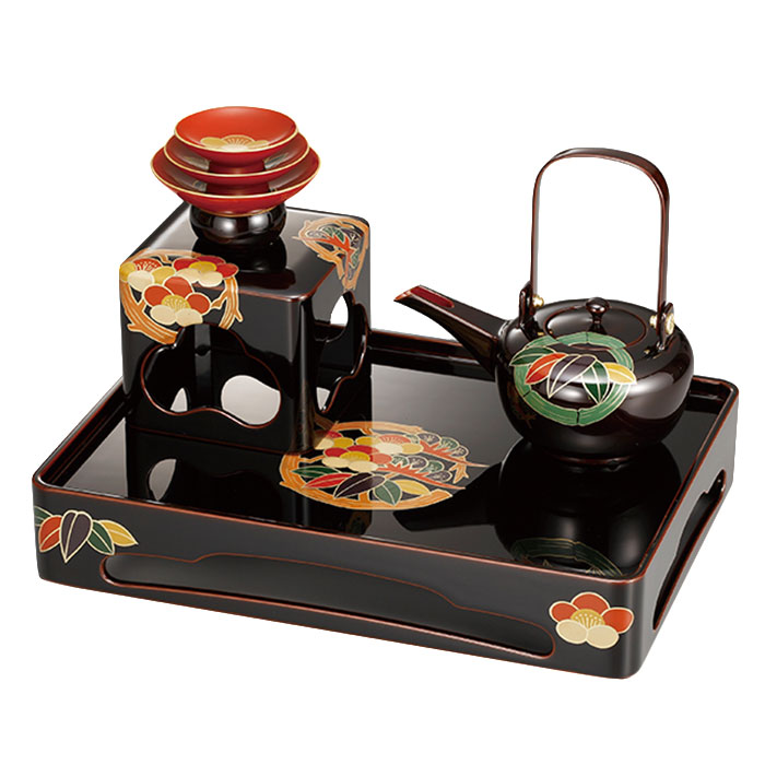 楽天市場】お屠蘇セット おしゃれ 日本製 国産 会津漆器 新松クリ足 四