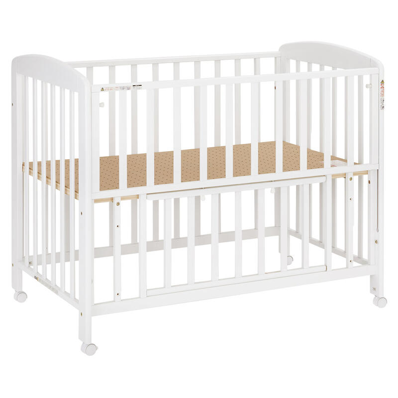 楽天市場】ベビーベッド ハイタイプ 木製 キャスター付き プチホワイト