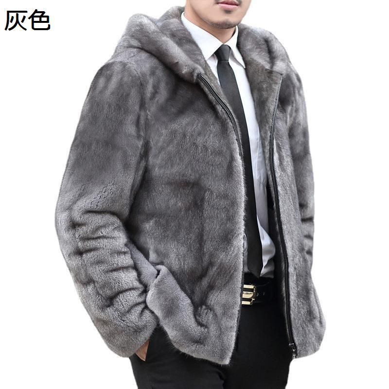 楽天市場】メンズ ファーコート 毛皮ジャケット ジップアップブルゾン
