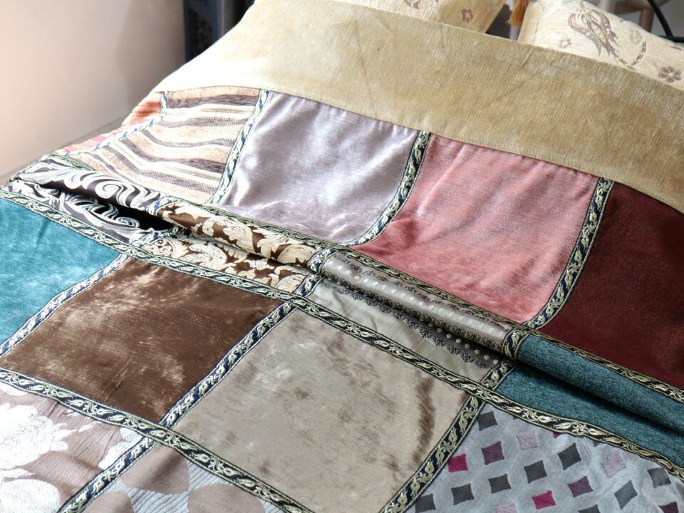 ♦︎ポルシェ356デザイン ハンドメイドパッチワーク ベッドカバー