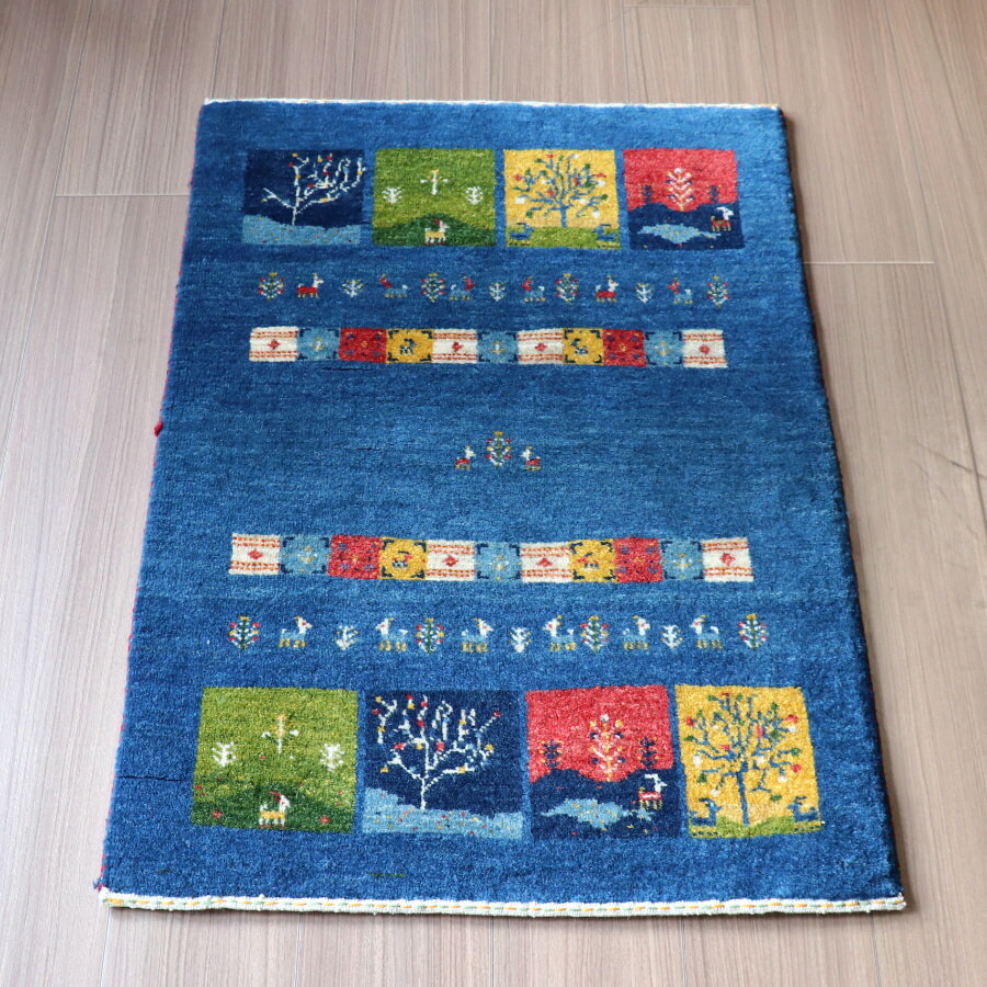 楽天市場】【15%OFFクーポン対象】ギャッベ イラン 手織り 93×64cm