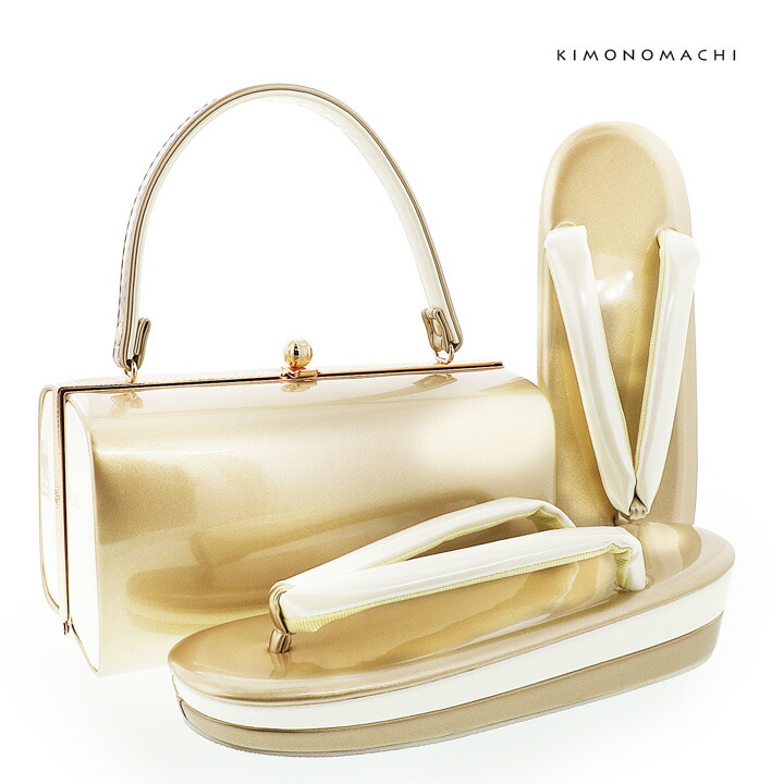 楽天市場】振袖 草履 バッグ 成人式「金×鳥の子色」Fサイズ レディース