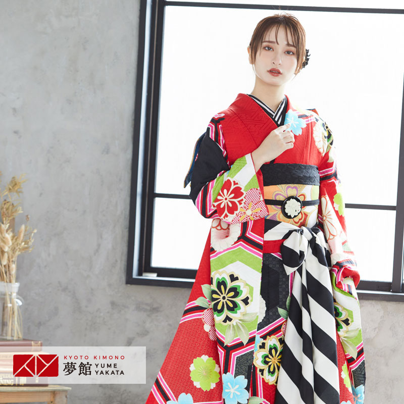 かめ様 422.振袖7点セット 正絹フルセット成人式 落款 425.振袖7点