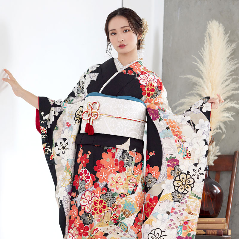 楽天市場】成人式早割クーポン10％オフ【振袖 レンタル】RS1940 正絹