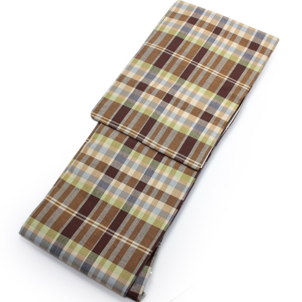 楽天市場】【正絹着物 仕立上り 単品 ブラウン系格子柄 フリーサイズ