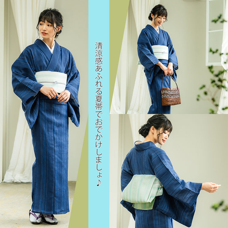 楽天市場】名古屋帯 紗 献上柄 日本製 お仕立て上がり 小紋 単衣 着物